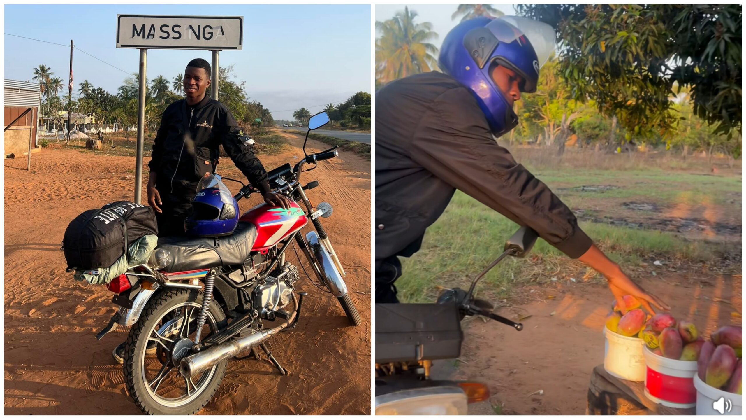 Banana por Talento surpreende ao tomar mata-bicho com mangas na Massinga