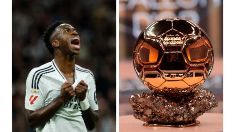 Vinícius fora do Top 10 da Bola de Ouro